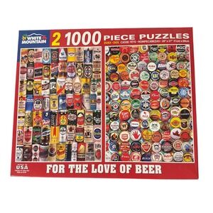 White Mountain 2 1000 Piece Puzzles For The Love Of Beer Cans Bottle Caps